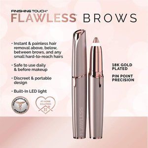 "Flawless Brows Eyebrow Hair Remover by Finishing Touch" Parisian Blue New⬇️NWOT
